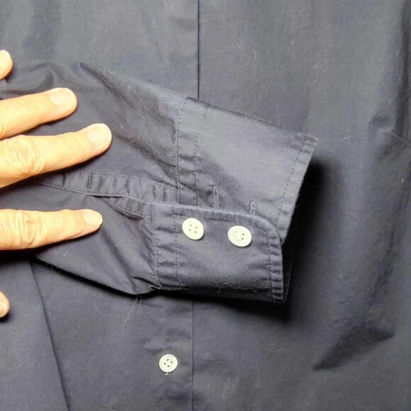 J Crew Basic Navy Blue 3/4 Sleeve Button Up Shirt Size M - Picture 9 of 12